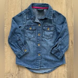 OSHKOSH Genuine kids Toddlers denim shirt. Size18 months